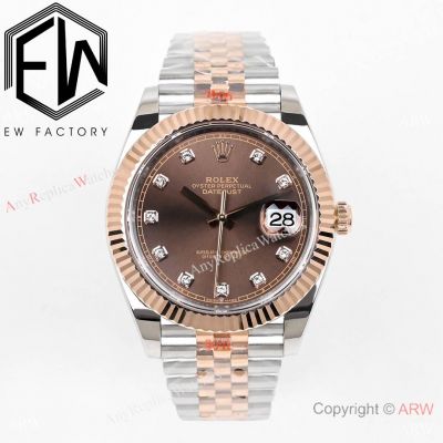 Swiss 3235 Rolex 18K Rose Gold Jubilee Datejust II Watch with Diamond